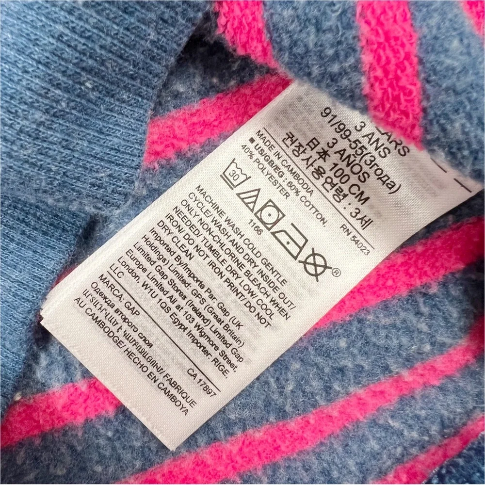 Gap toddler girl’s long sleeve striped Disney sweatshirt dress‎